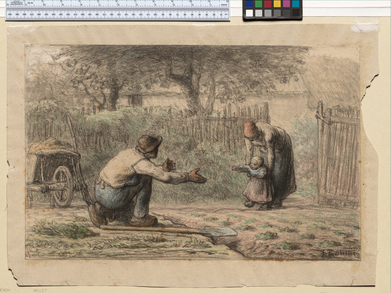 Første skritt, ca. 1858-66 av Jean Francois Millet