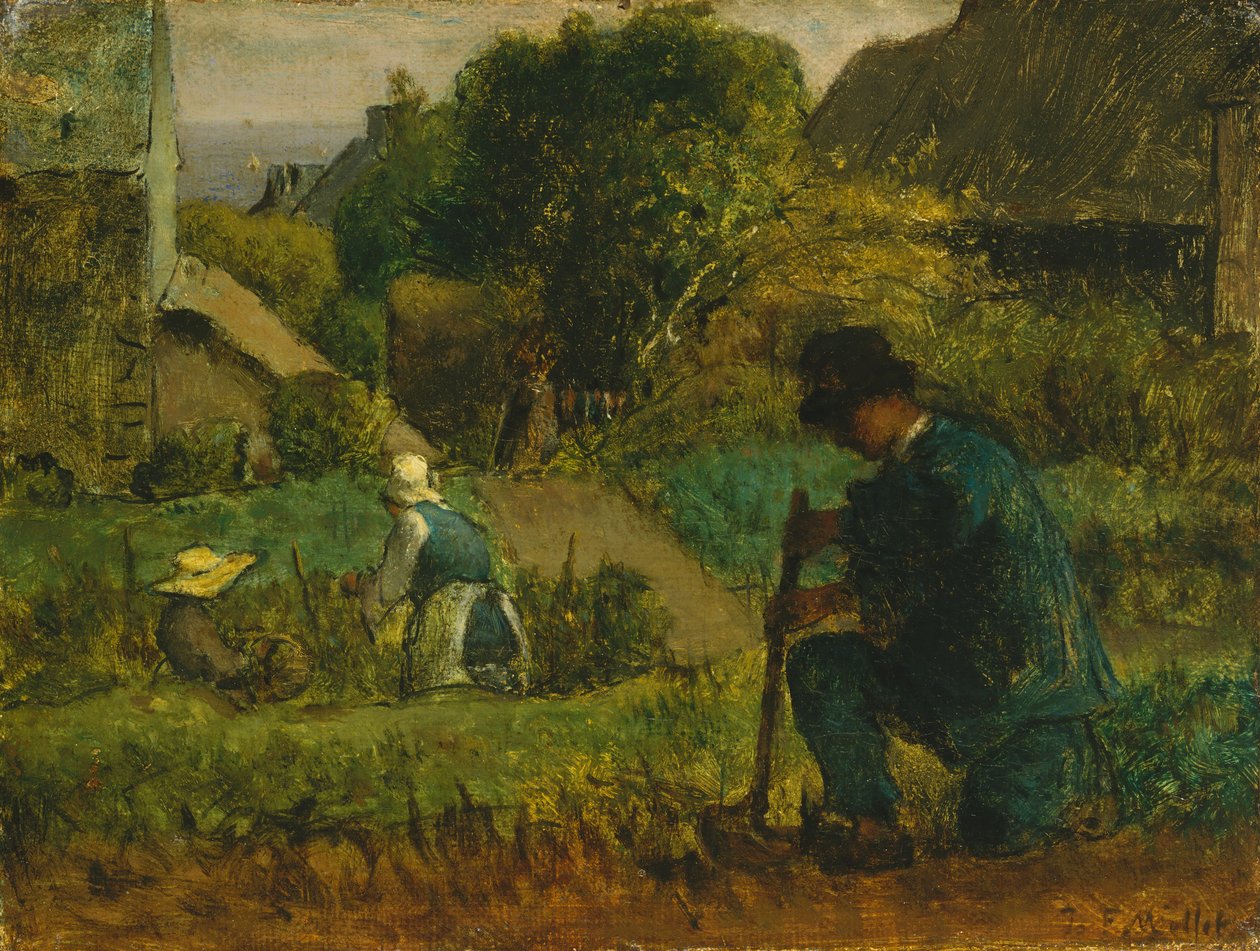 Hagescene, 1854. av Jean Francois Millet
