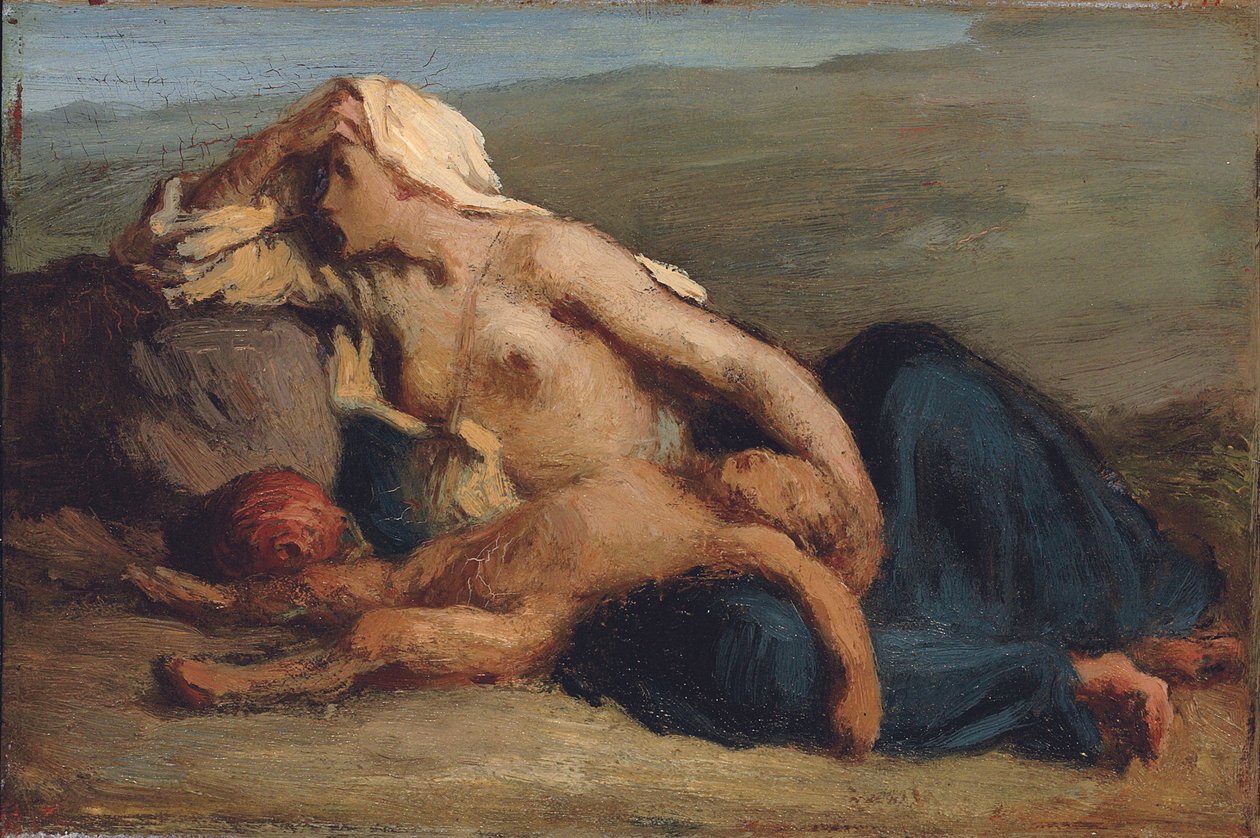 Hagar og Ismael av Jean Francois Millet
