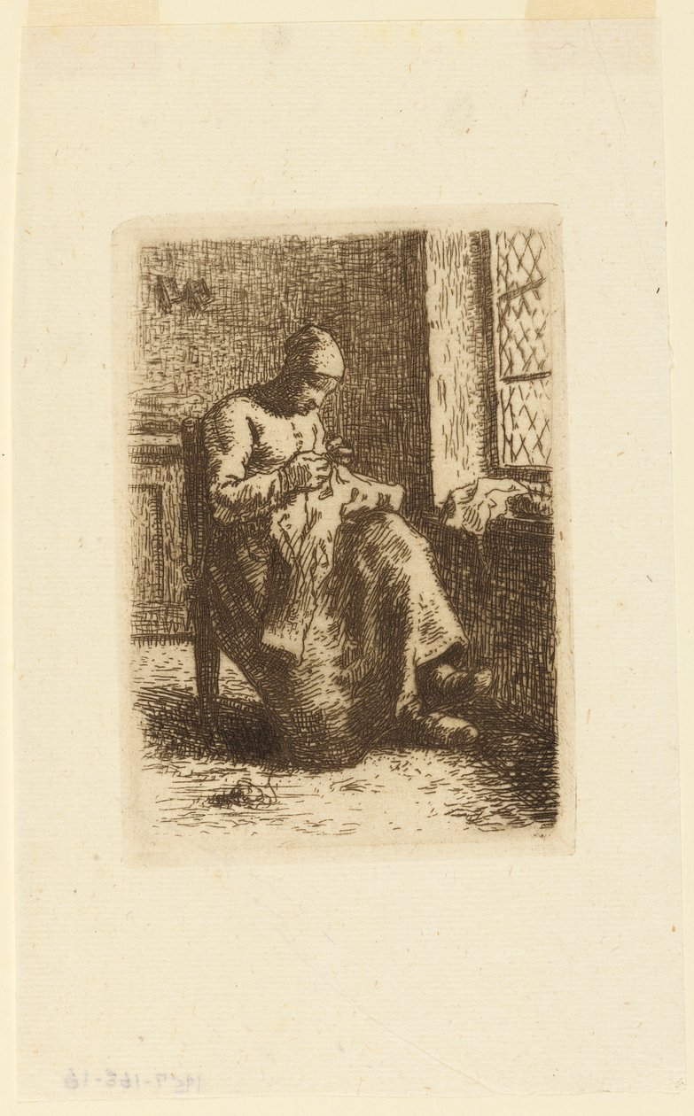 La Couseuse (Kvinnen syr) av Jean Francois Millet