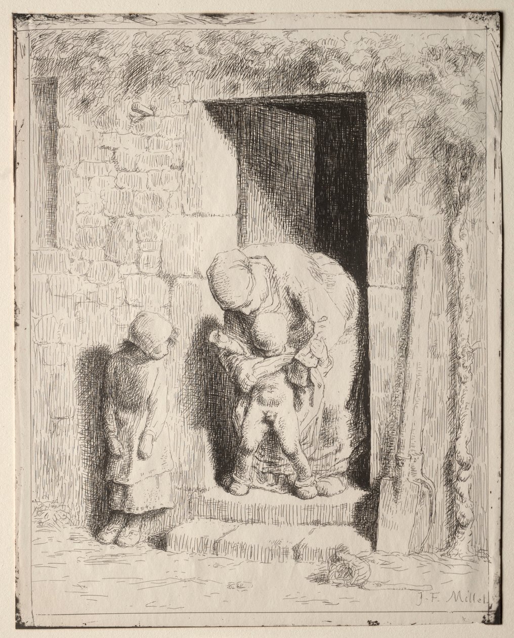 Mors forholdsregler. av Jean Francois Millet