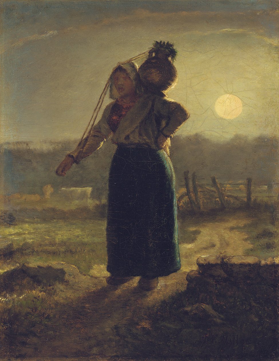 Norman melkepike, 1853-54 av Jean Francois Millet
