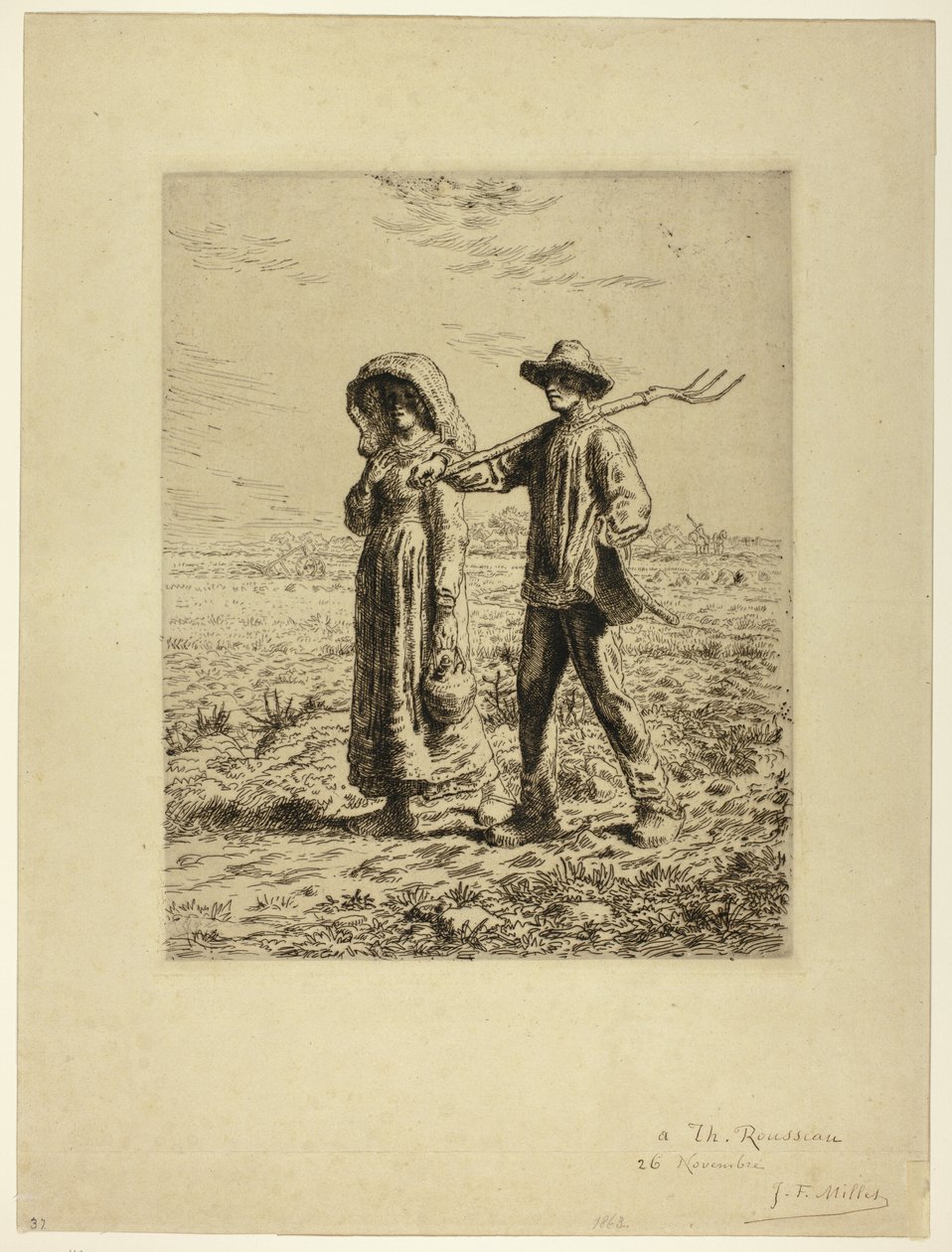 Bønder går på jobb av Jean Francois Millet