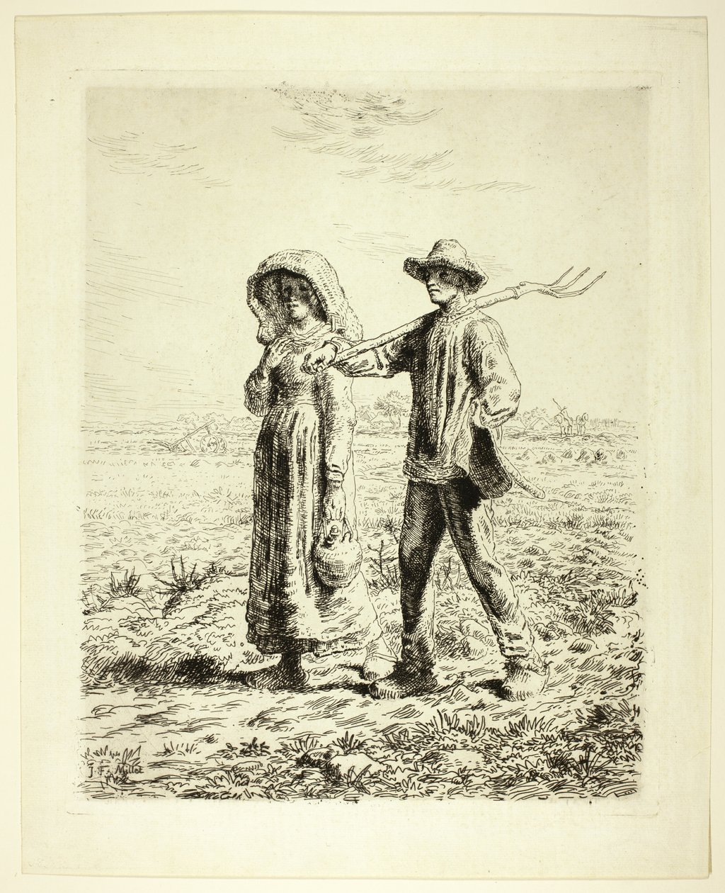 Bønder går på jobb av Jean Francois Millet