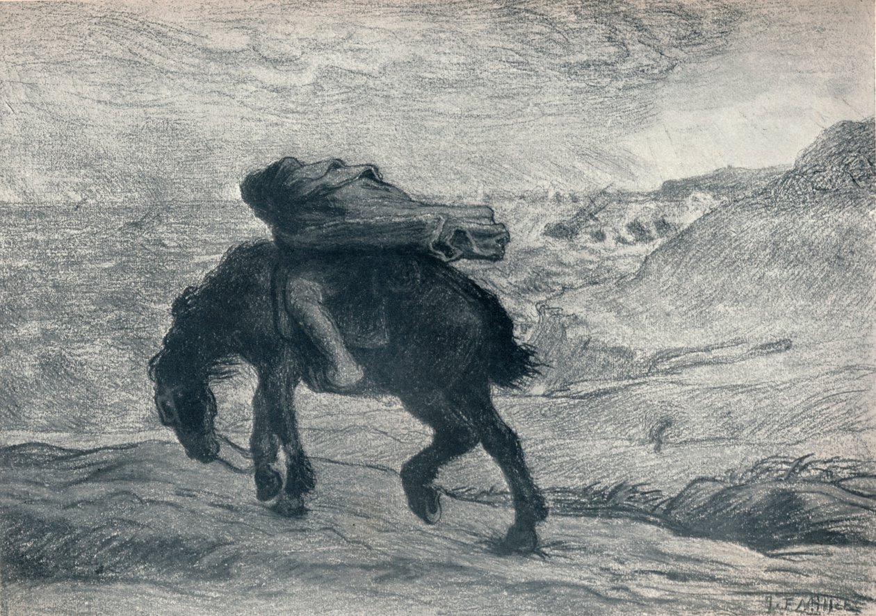 Phoebus og Boreus, 1800-tallet av Jean Francois Millet