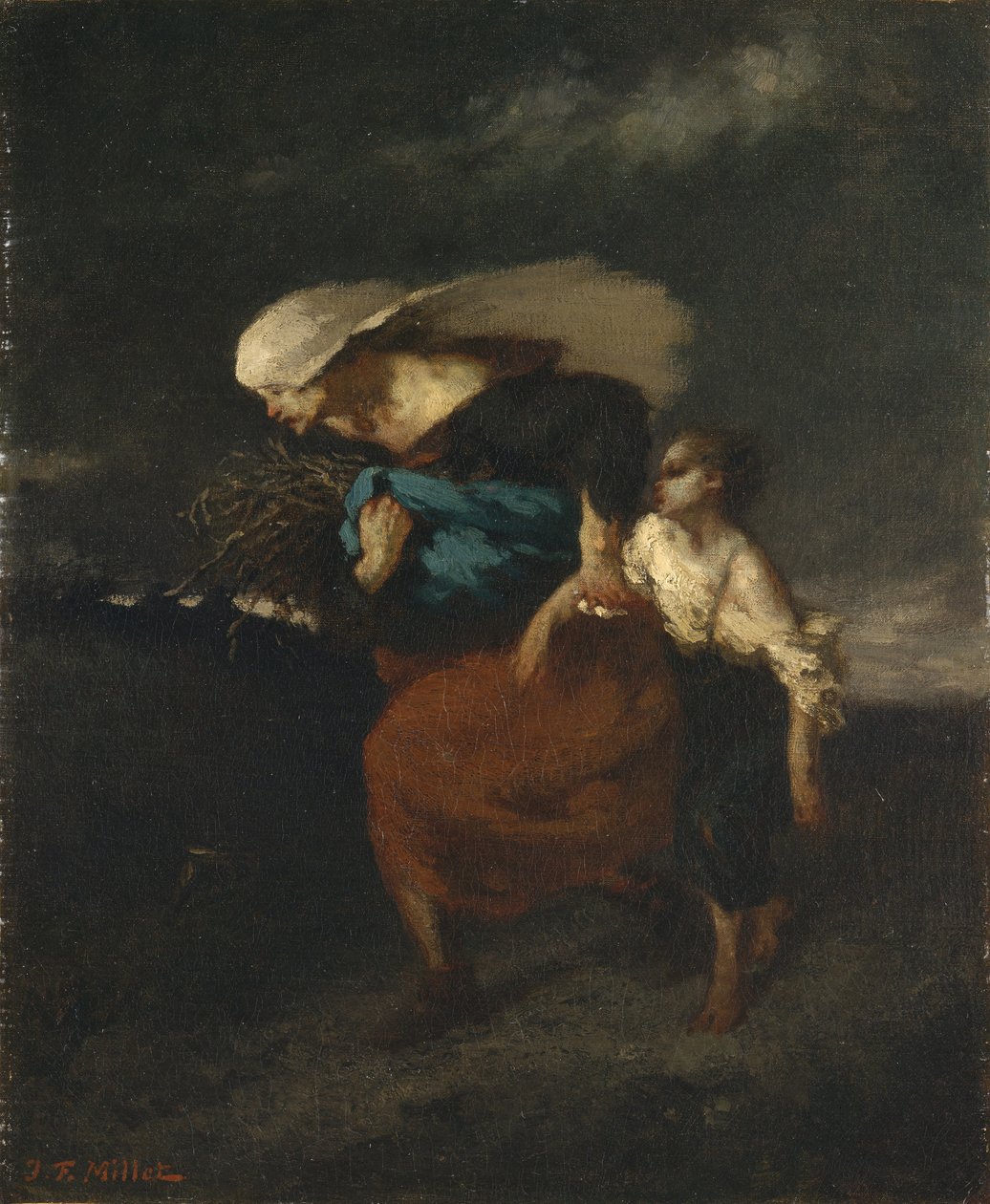 Retreat from the Storm, ca. 1846 av Jean Francois Millet