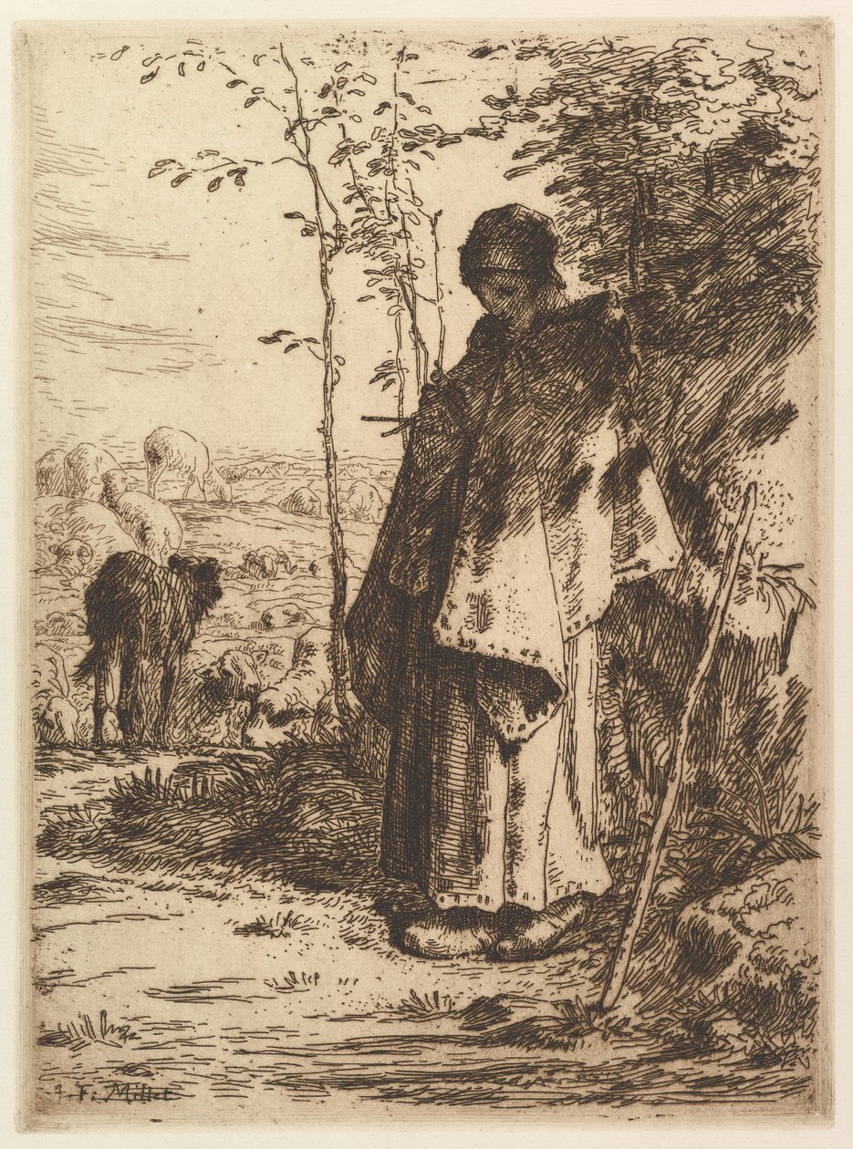 Hyrdestrikking, 1862. av Jean Francois Millet