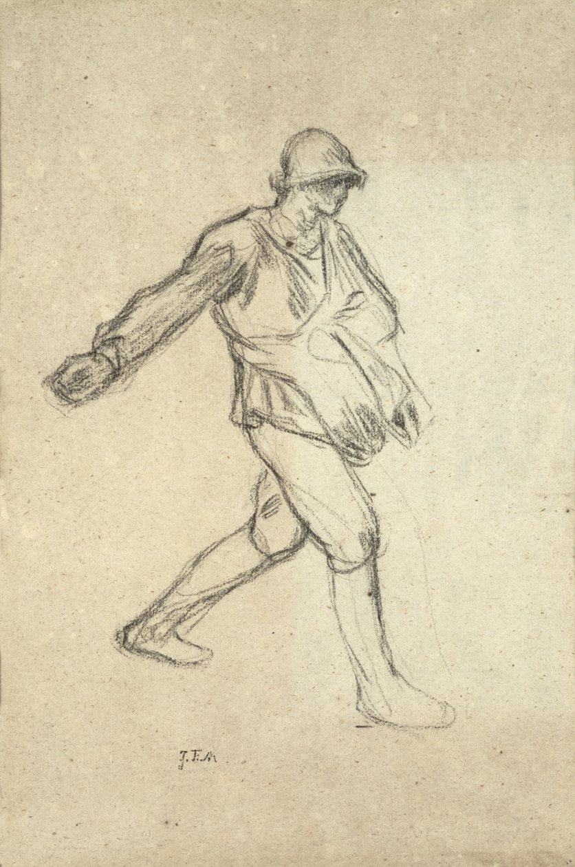 Studie for "The Sower" av Jean Francois Millet