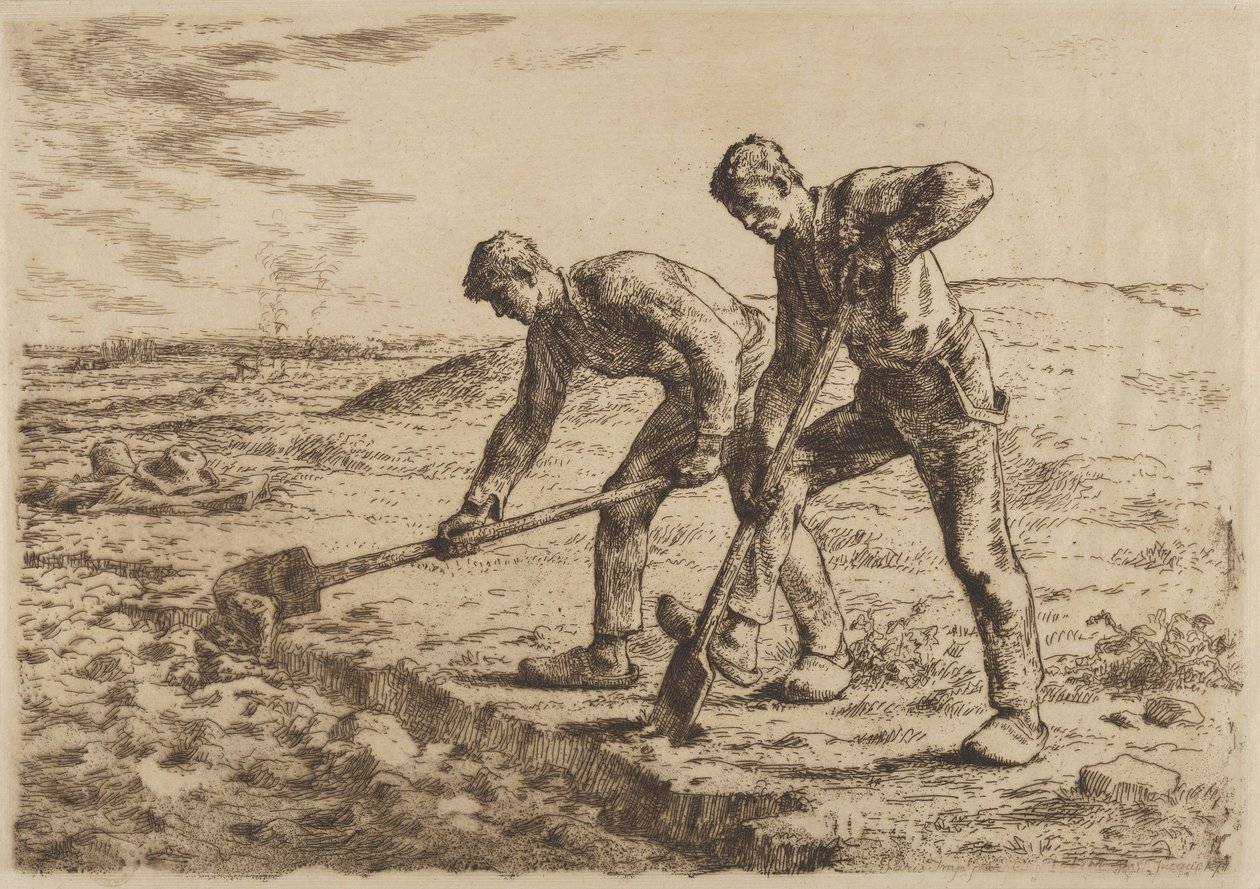 Diggers, 1814-75 av Jean Francois Millet