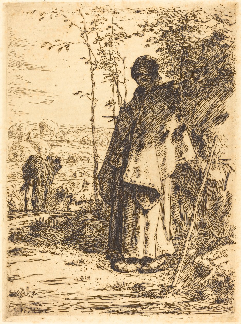 Den store gjeterinnen (La grande bergere) av Jean Francois Millet