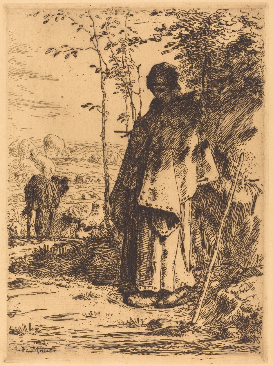 Den store gjeterinnen (La grande bergere) av Jean Francois Millet