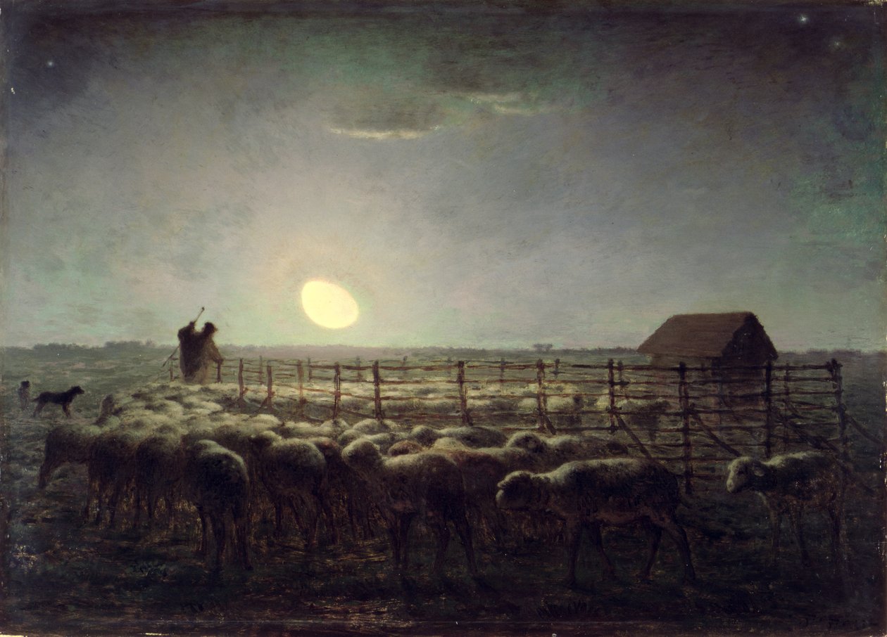 Sauefolden, Moonlight av Jean Francois Millet