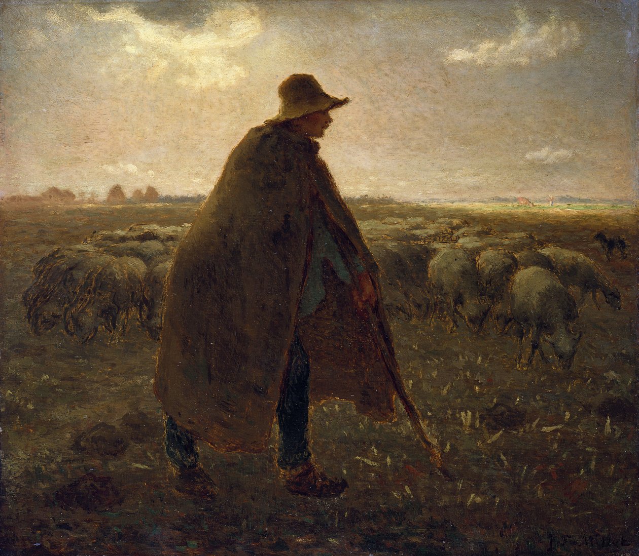 Hyrden, ca. 1858-62 av Jean Francois Millet