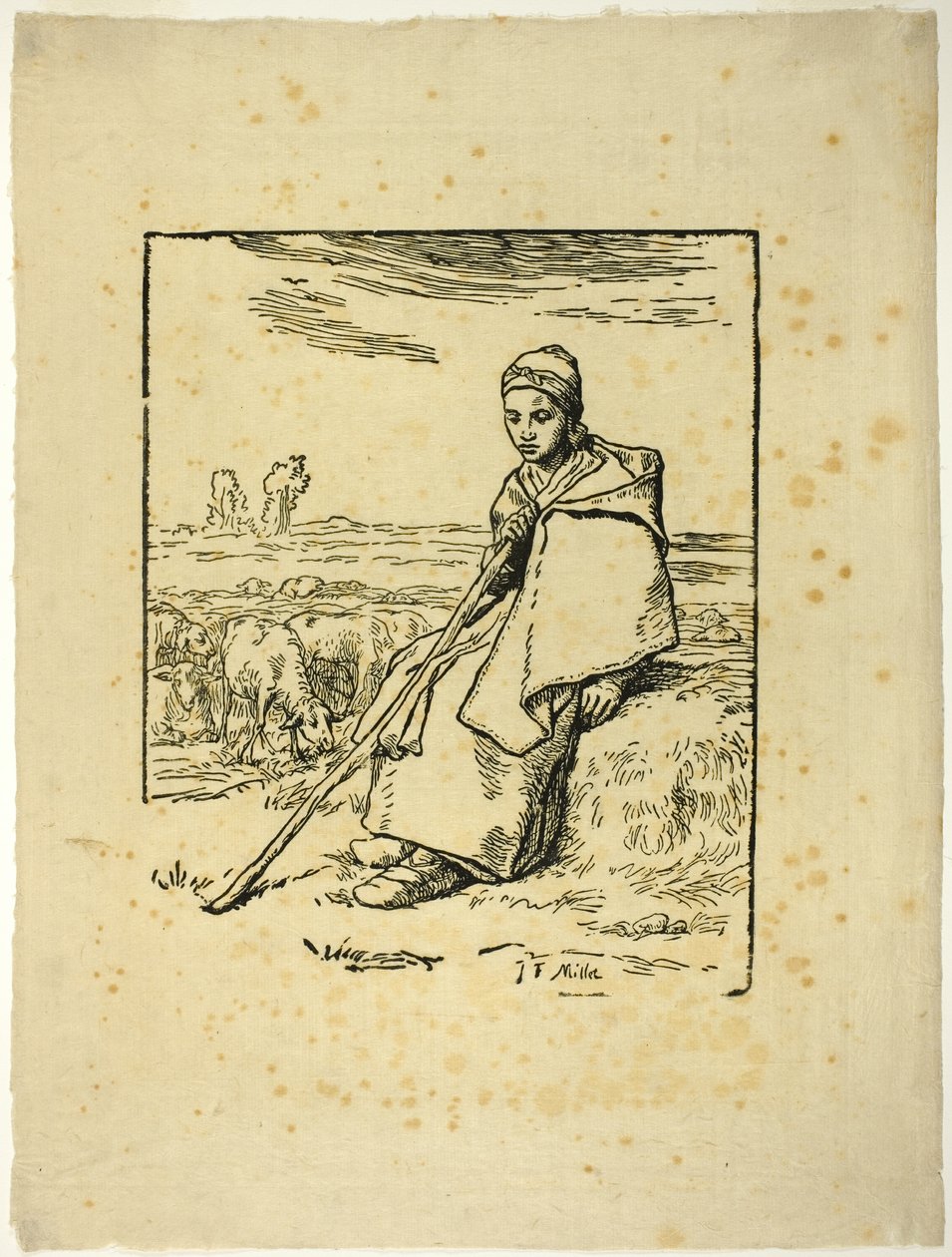 Gjeterinnen av Jean Francois Millet