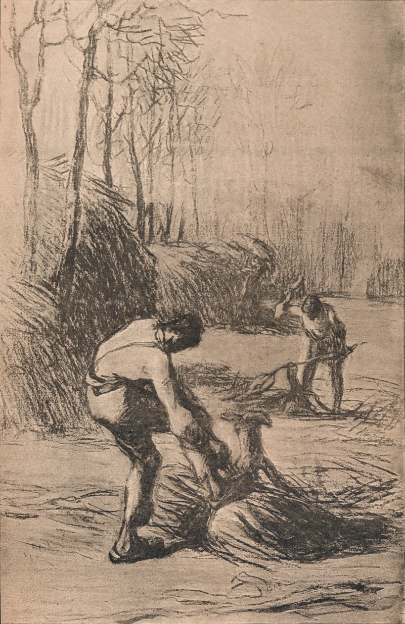 Vedhoggerne, c1853 av Jean Francois Millet