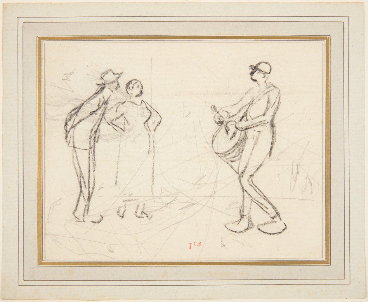 Tre figurer av Jean Francois Millet