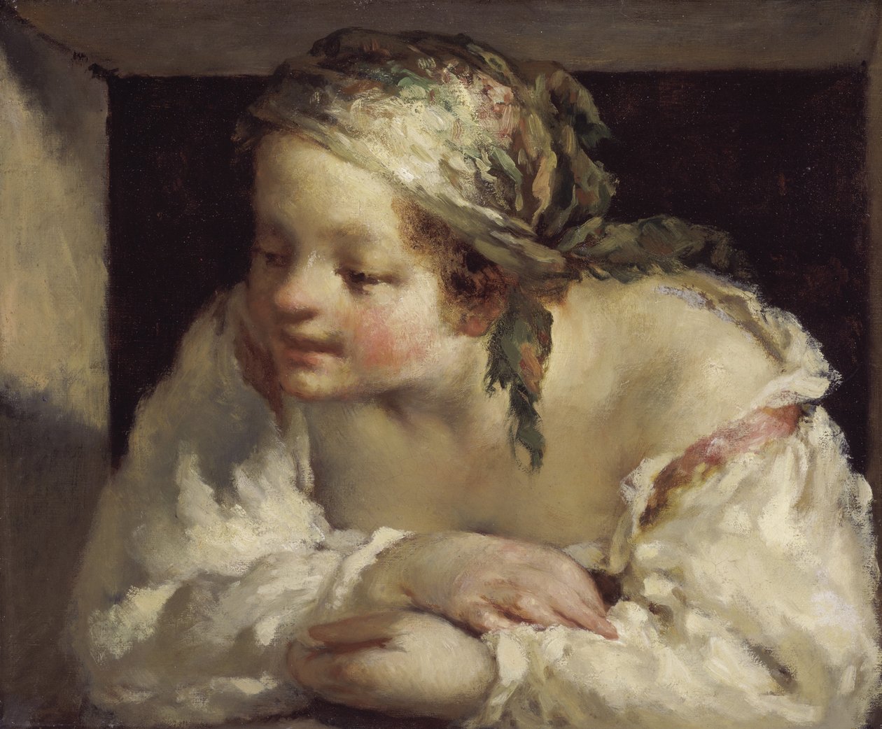 Ung kvinne, 1844-45 av Jean Francois Millet