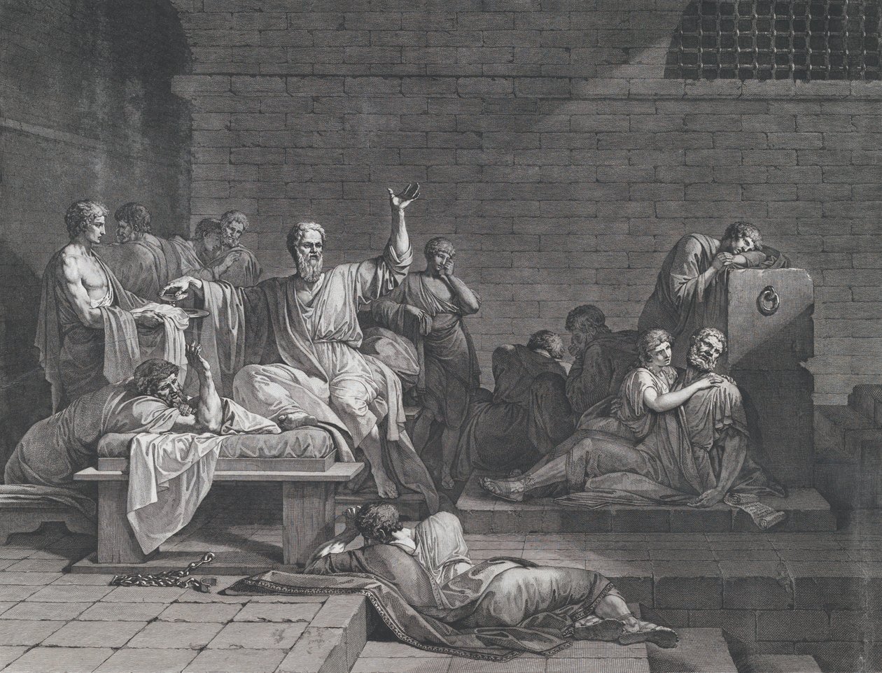 Sokrates død, 1790. av Jean François Pierre Peyron