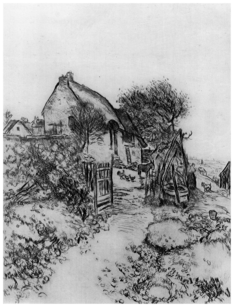La Chaumiere, c1870-1920 1924 av Jean Francois Raffaelli