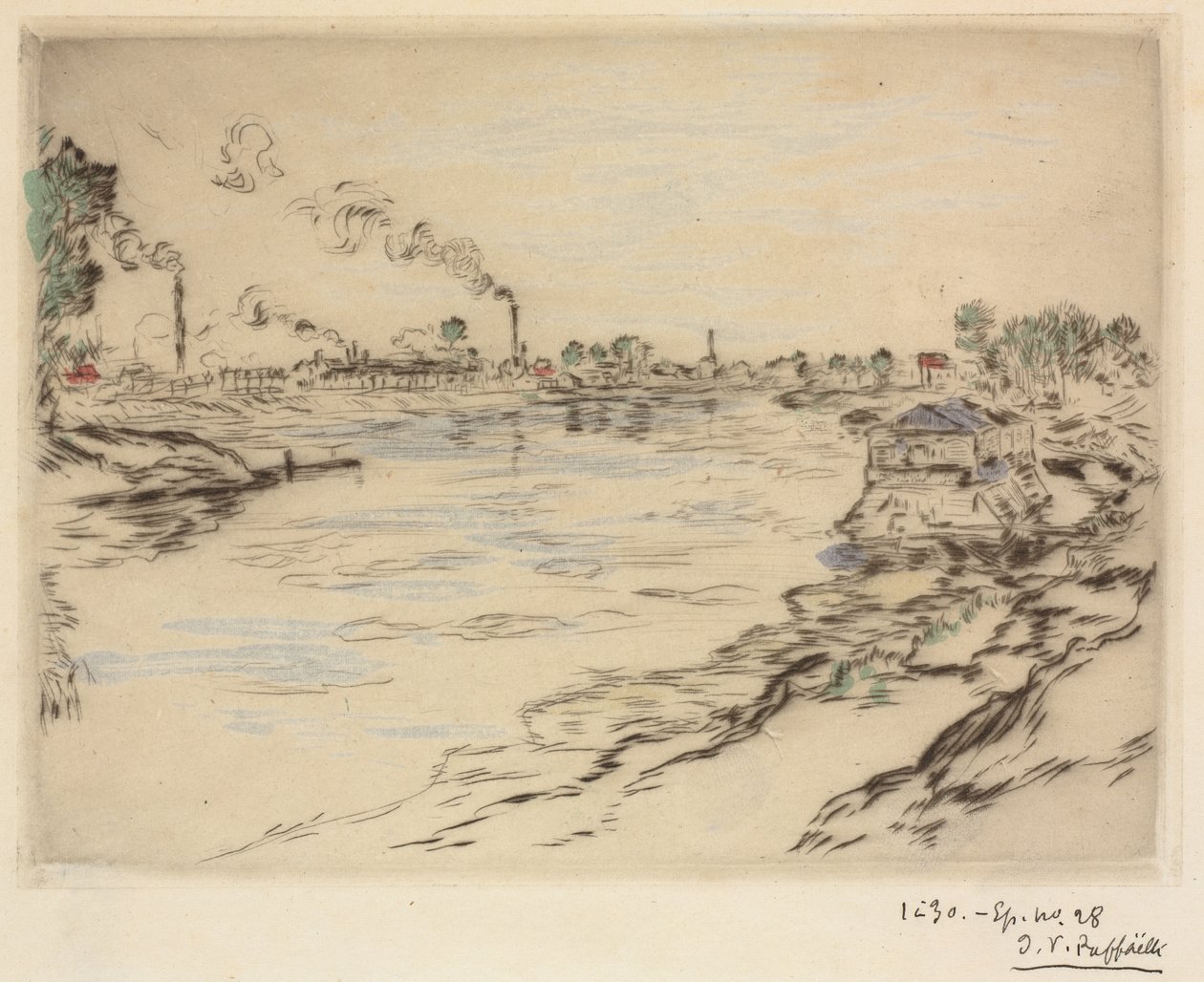 Seinen ved Asnières av Jean Francois Raffaelli