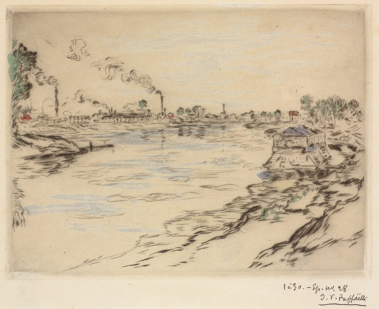 Seinen, ved Asnières, 1894. av Jean Francois Raffaelli