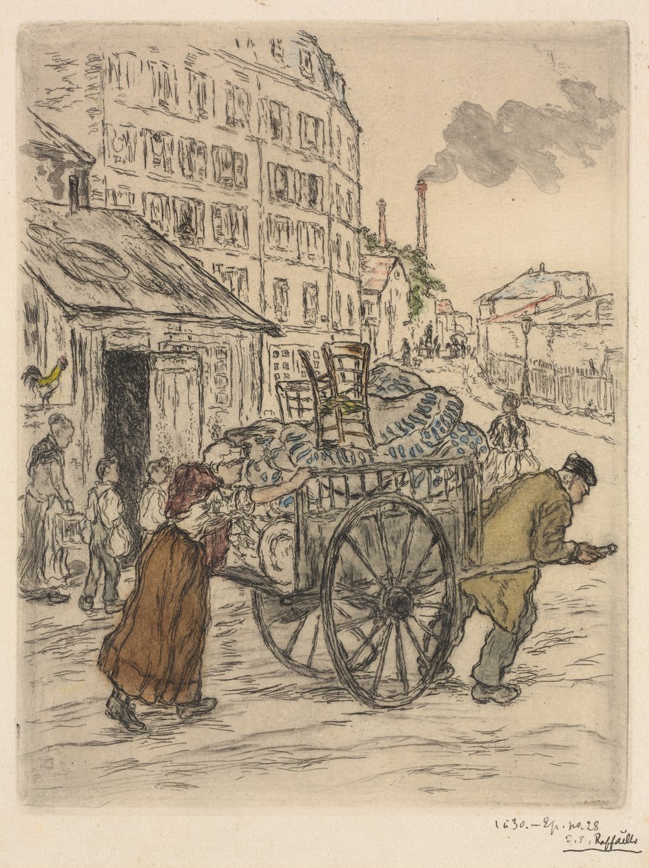 The Moving, 1894. av Jean Francois Raffaelli