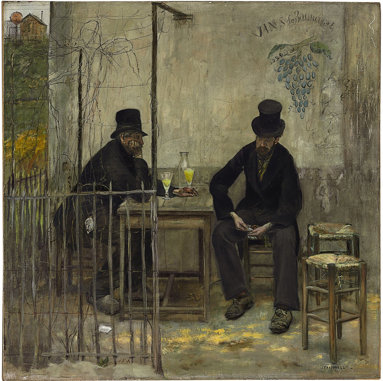 Absintdrikkerne av Jean Francois Raffaelli