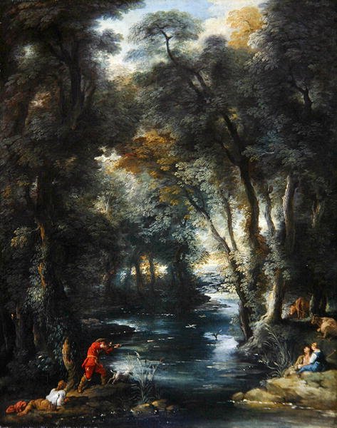 Andeskyting i en skog av Jean François de Troy