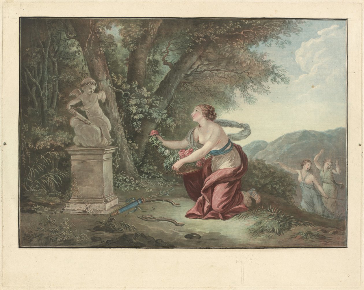 Tilbyr seg å elske av Jean François Janinet after Jean Jacques Lagrenée II