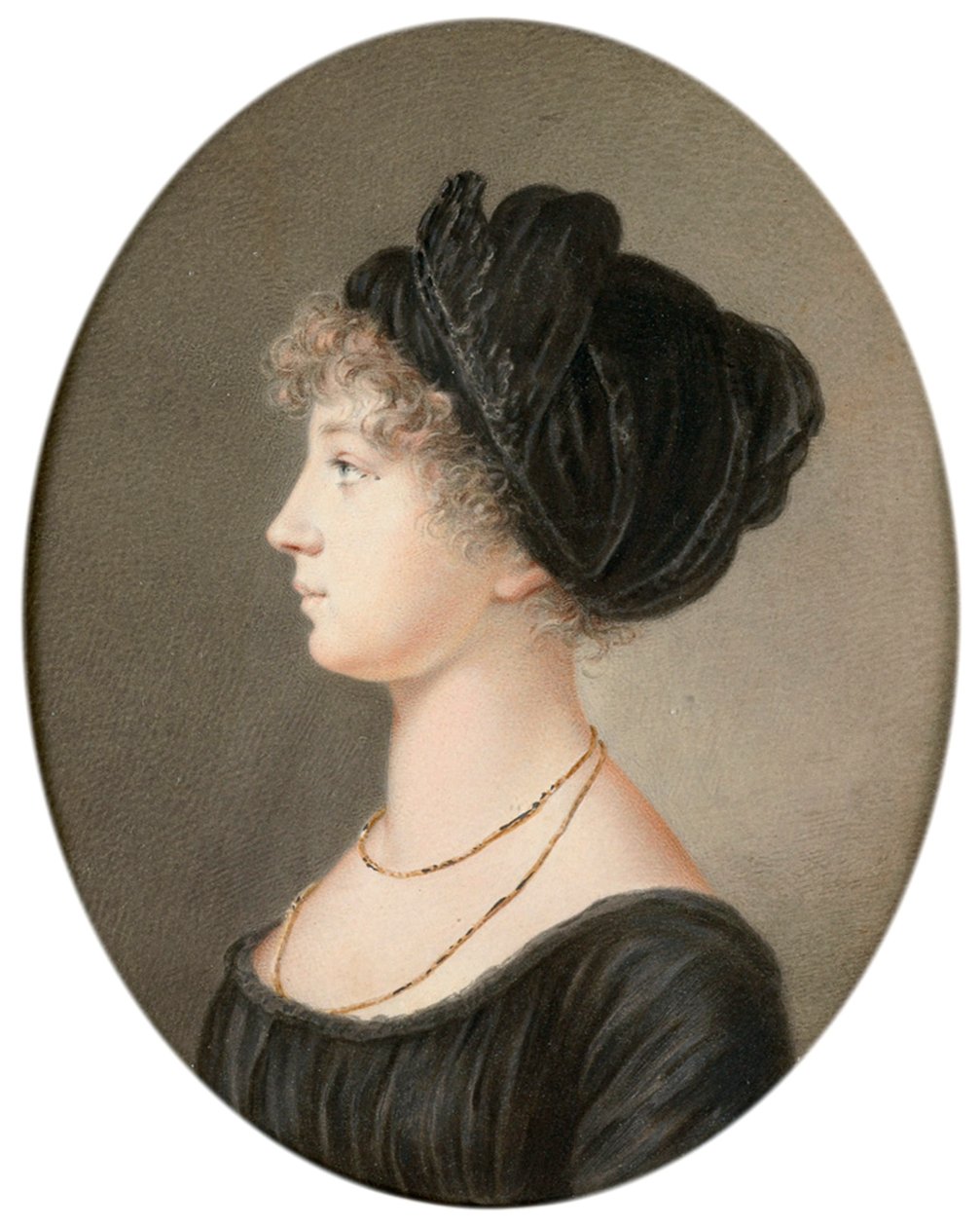 Tsarina Elizabeth Alexeievna fra Russland, 1824. av Jean Henri Benner