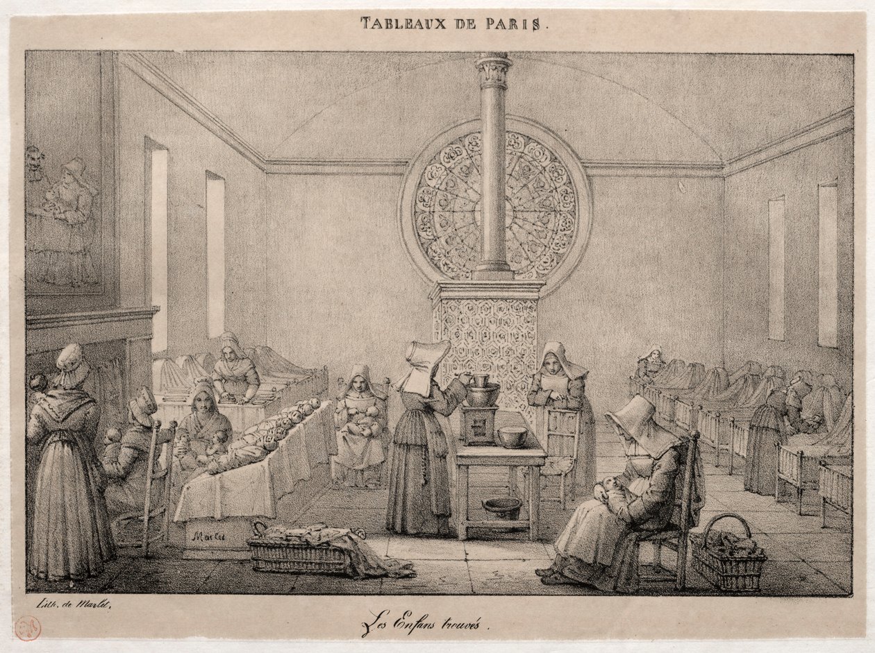 Scenes of Paris: The Foundling Hospital. av Jean Henri Marlet