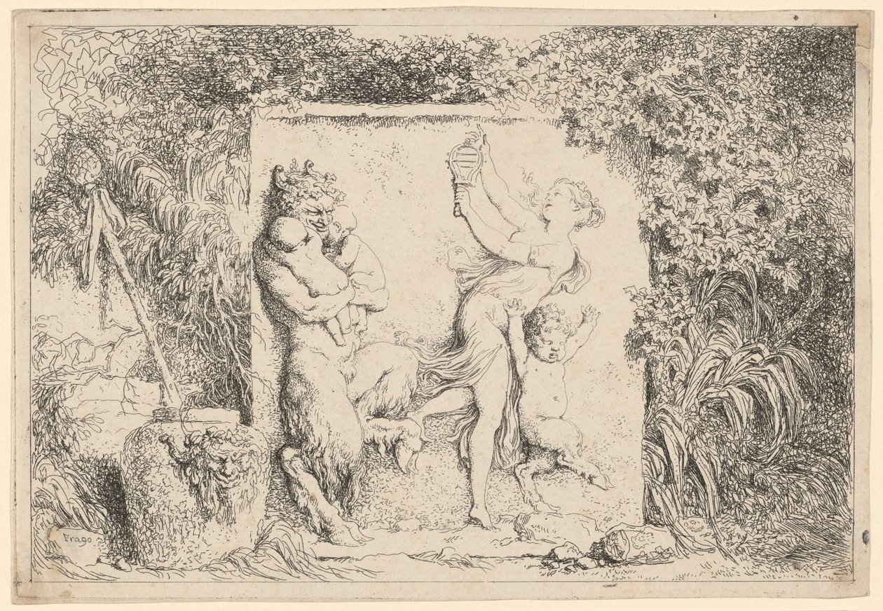 Satyrenes dans av Jean Honore Fragonard