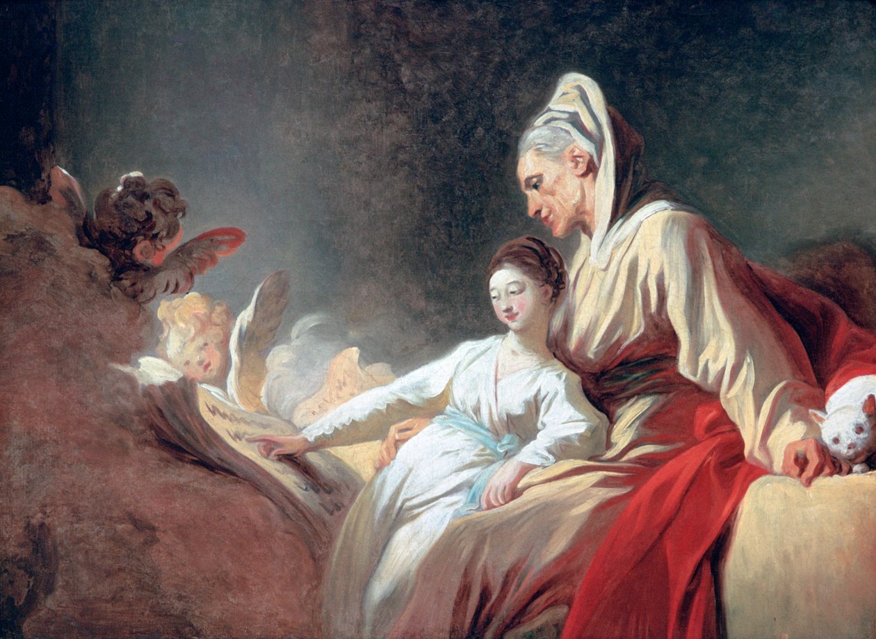 Jomfruens utdanning, c1773 av Jean Honore Fragonard