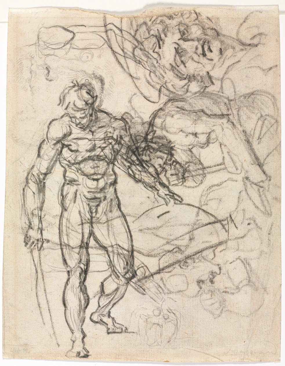 Figurstudier verso , ca. 1761. av Jean Honore Fragonard