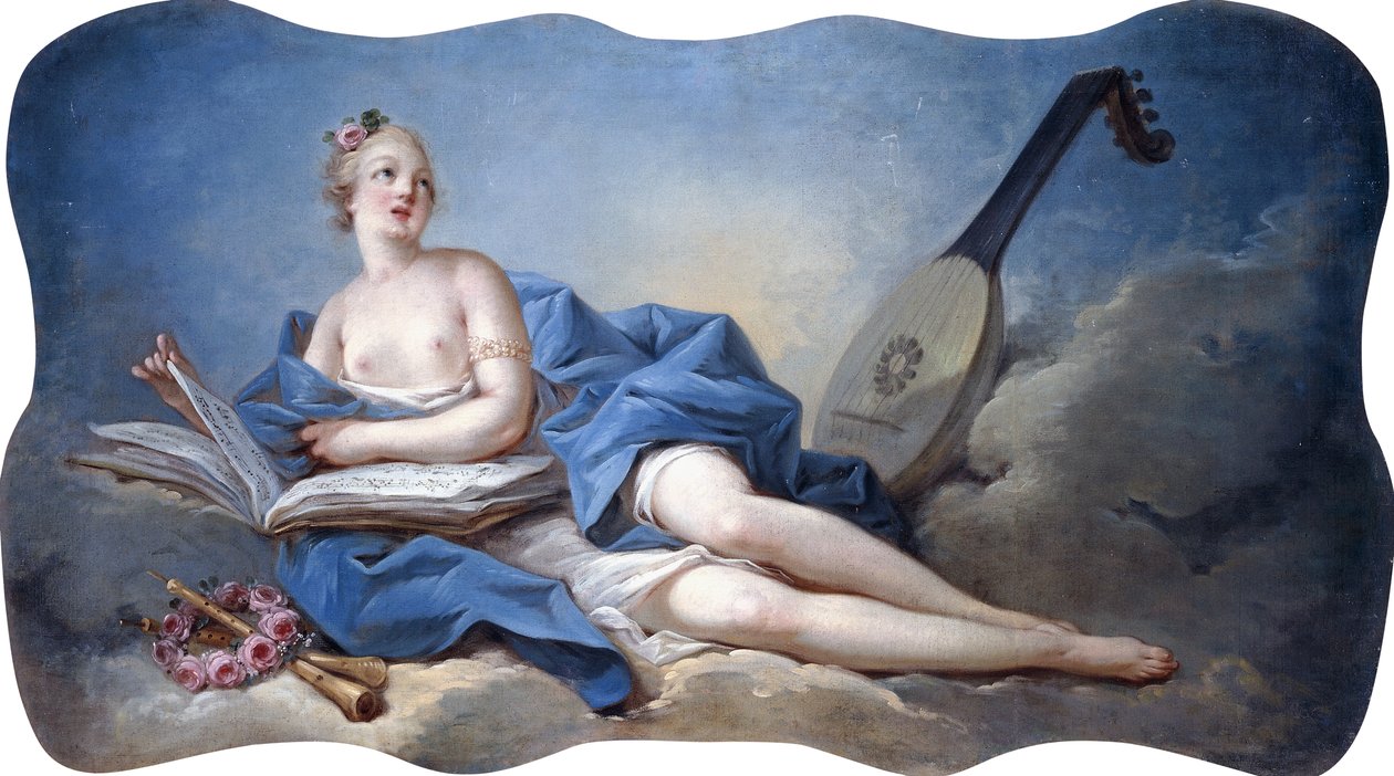 Personifisering av musikk, av Jean Honore Fragonard