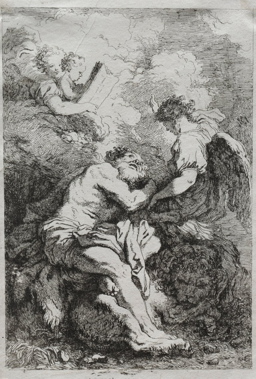 Den hellige Jerome. av Jean Honore Fragonard