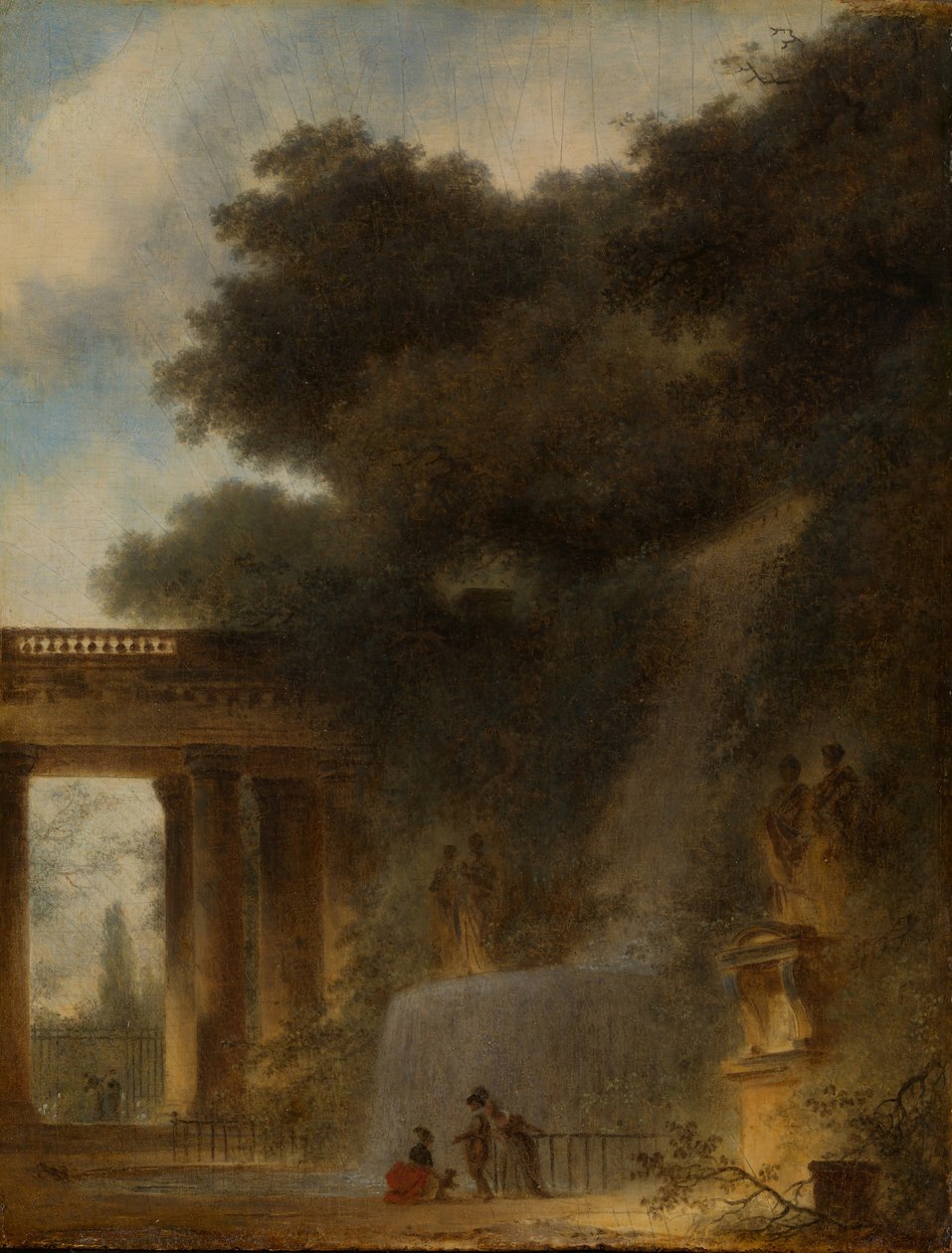 Cascade, ca. 1775. av Jean Honore Fragonard