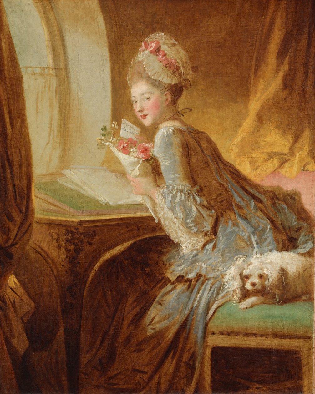 Kjærlighetsbrevet, tidlig på 1770-tallet. av Jean Honore Fragonard