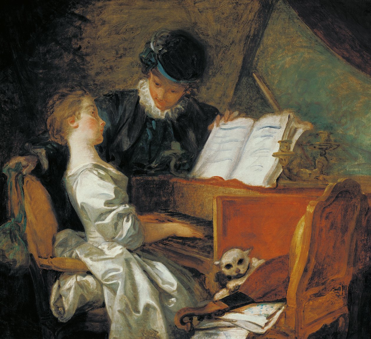 Musikktimen av Jean Honore Fragonard