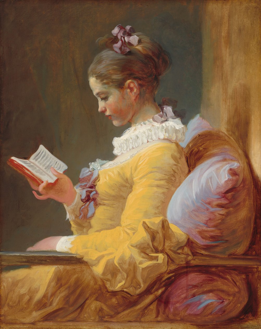 Ung jente som leser av Jean Honore Fragonard
