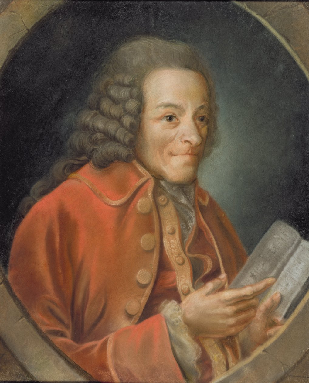 Portrett av Voltaire (1694-1778) av Jean Huber