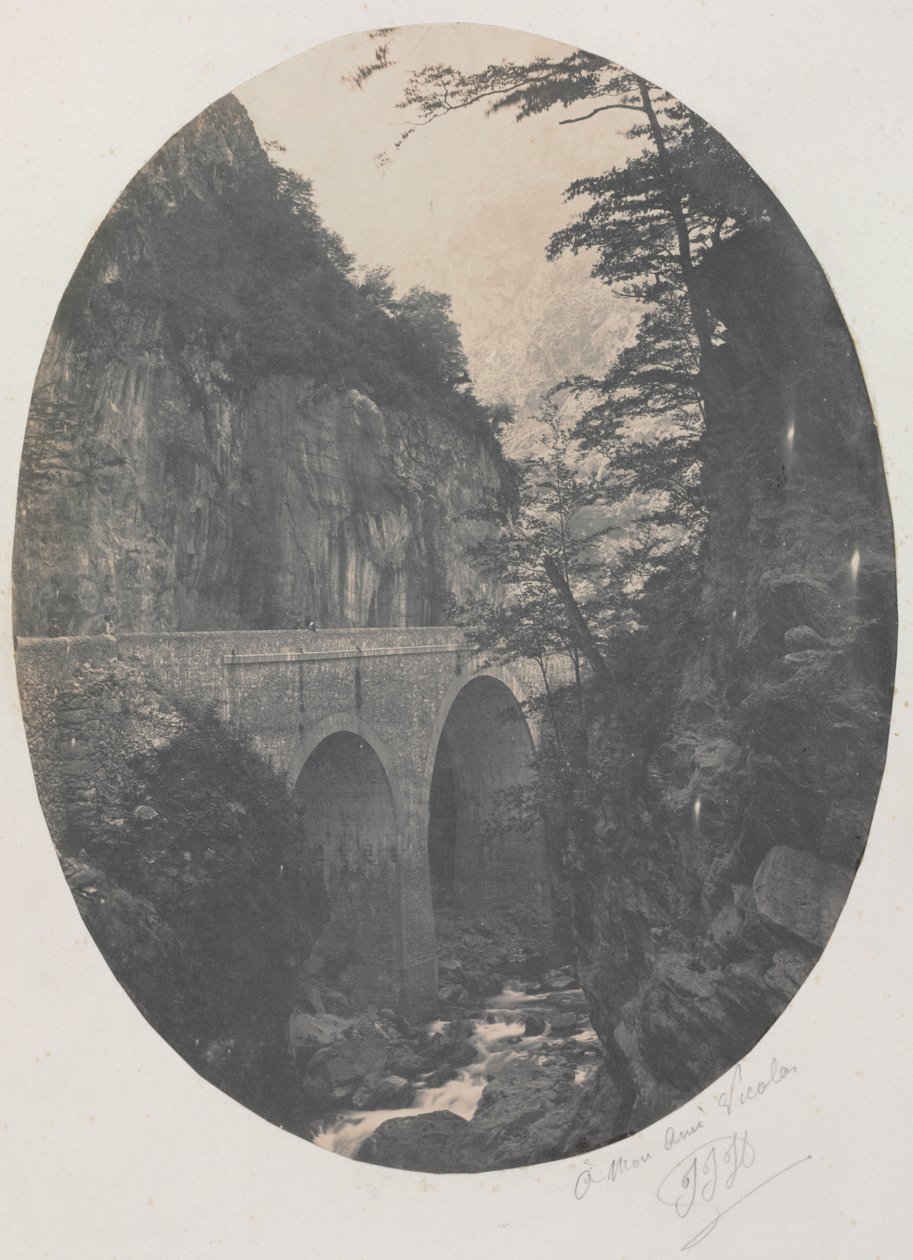 Gorge ved Eaux Chaudes, Pyreneene av Jean Jacques Heilmann