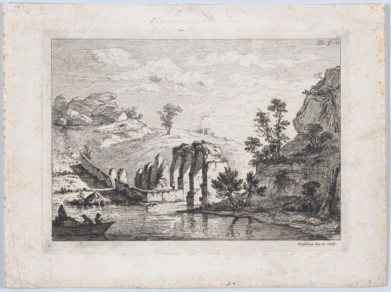 Ruiner av en akvedukt, 1763. av Jean Jacques de Boissieu