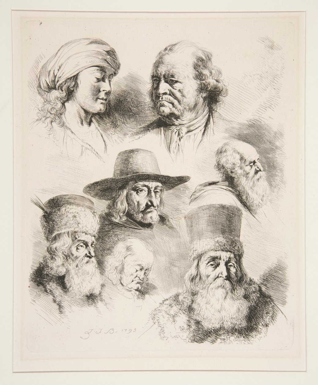 Syv portretthoder av Jean Jacques de Boissieu