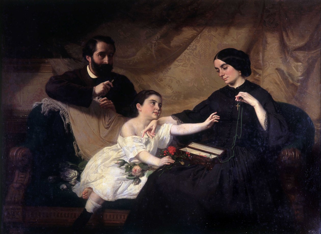 Familien min (olje på lerret) av Jean Jalabert