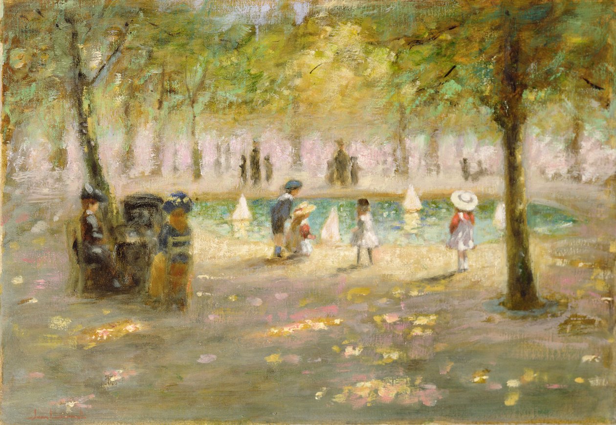 Båtbassenget (olje på lerret) av Jean Laurent