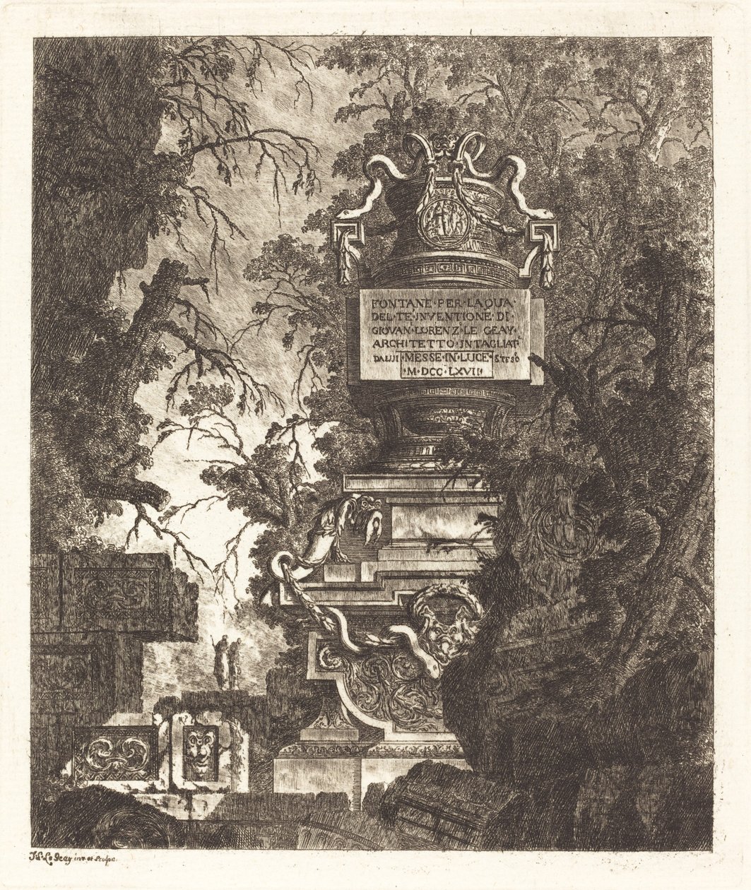 Frontispice for "Fountains" av Jean Laurent Legeay