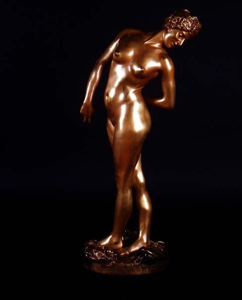 Nakenfigur (forgylt bronse) av Jean Leon Gerome