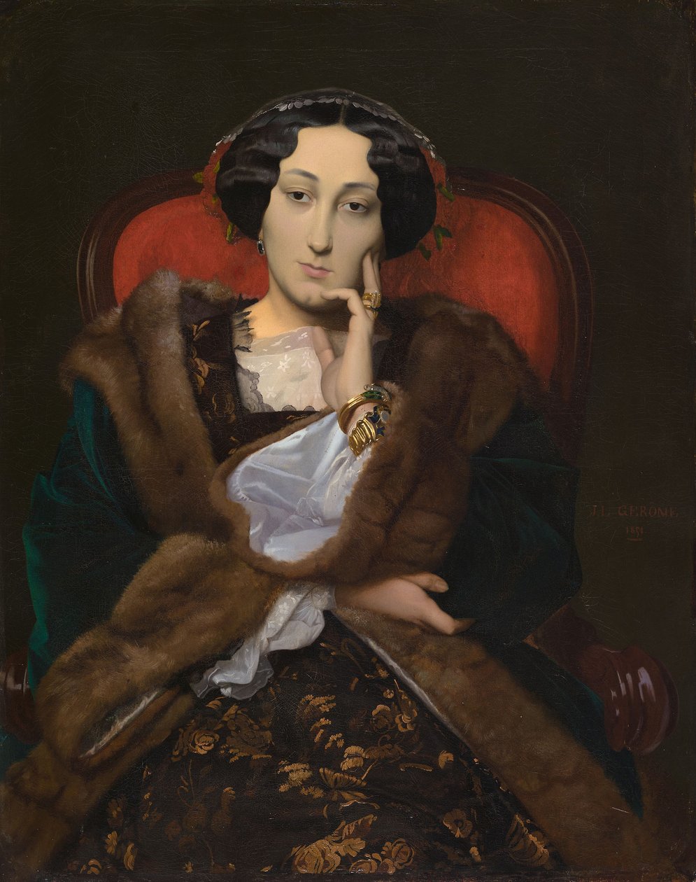 Portrett av en kvinne av Jean Leon Gerome