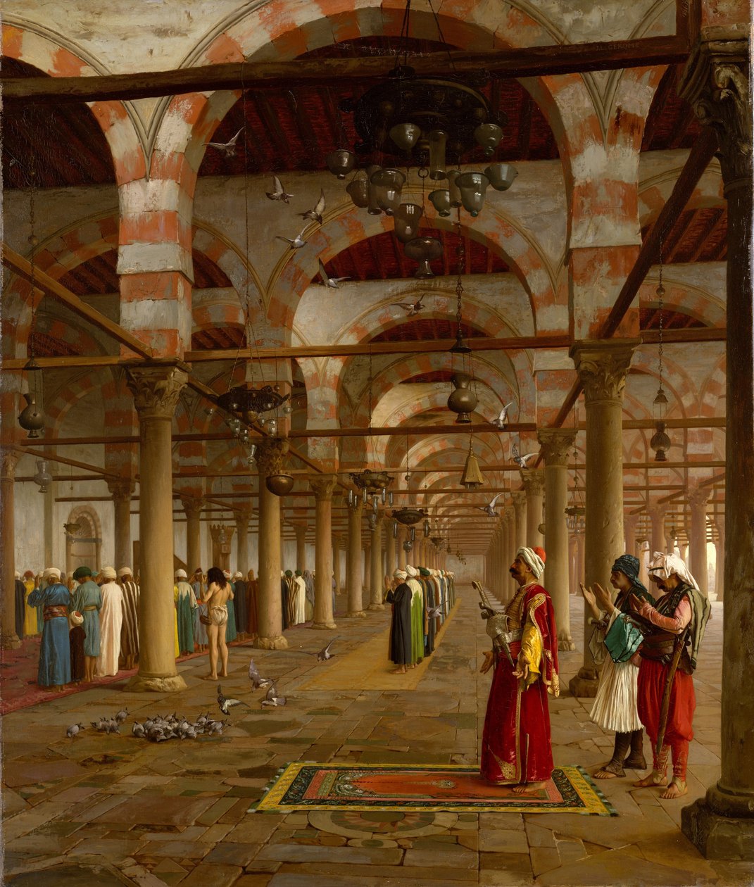 Bønn i moskeen av Jean Leon Gerome